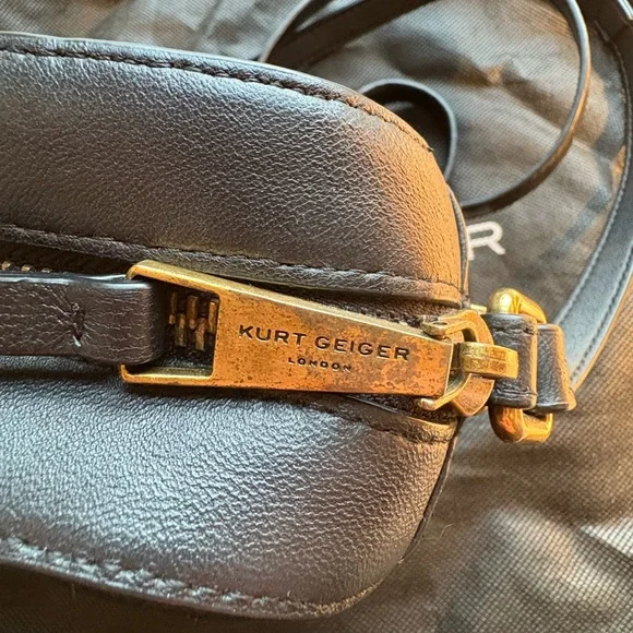 Kurt Geiger Black Quilted Kensington Leather Crossbody - Picture 6 of 6